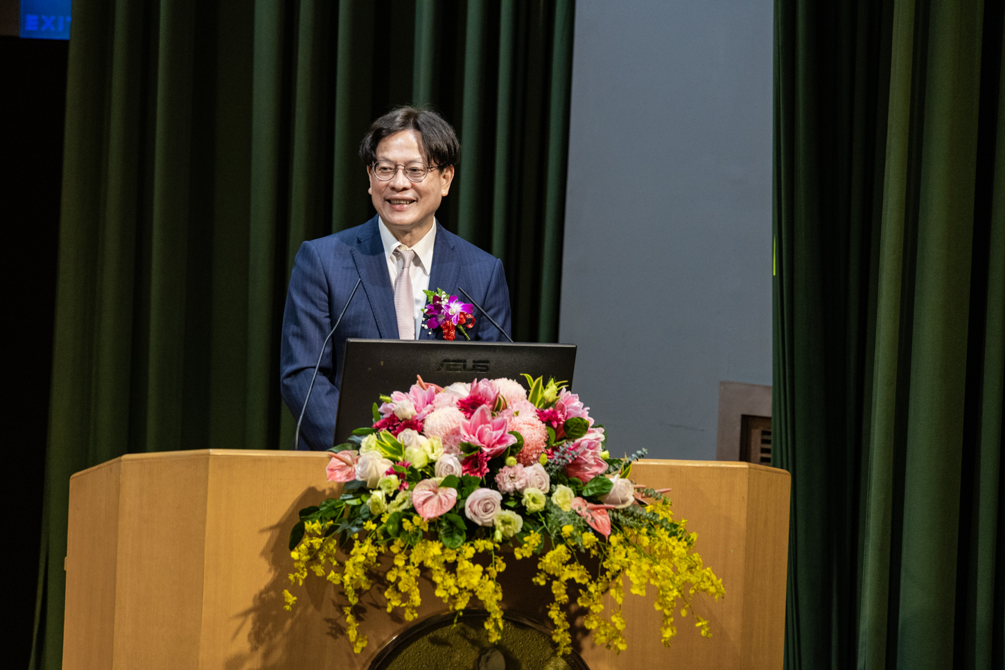 彰基總院長陳穆寬教授表示，不以營利為目的，誓將彰基打造成世界一流學術中心。(彰基提供)